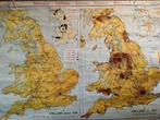 Carte de Denoyer-Geppert. Angleterre industrielle (1956), Antiquités & Art, Enlèvement ou Envoi