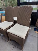 4 chaises de salle à manger avec coussin, Enlèvement, Blanc