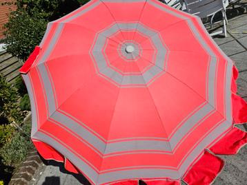 Stevige parasol zonder voet, fleurige kleuren, diam 2m  beschikbaar voor biedingen