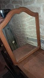 Miroir ancien cadre sculpté vintage hêtre, Enlèvement