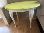 Mooie landelijke tafel met sierpoten in hout ., Ophalen, Gebruikt, 50 tot 100 cm, 50 tot 100 cm