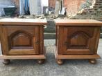 Eiken slaapkamer met 2 nachtkastjes en dressoir, Ophalen of Verzenden