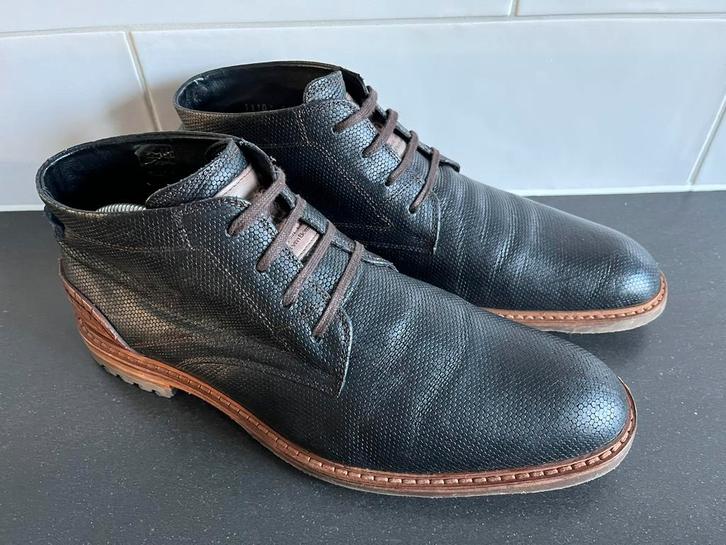 Floris van Bommel herenschoenen maat 8.5 / 42.5 H, Kleding | Heren, Schoenen, Zo goed als nieuw, Veterschoenen, Zwart, Ophalen of Verzenden