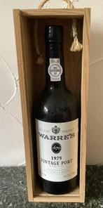 1975 Warre's Vintage Port in houten kistje, Verzamelen, Wijnen, Ophalen, Port, Nieuw, Vol