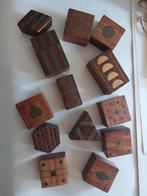 Set houten doosjes, Antiek en Kunst, Curiosa en Brocante, Ophalen