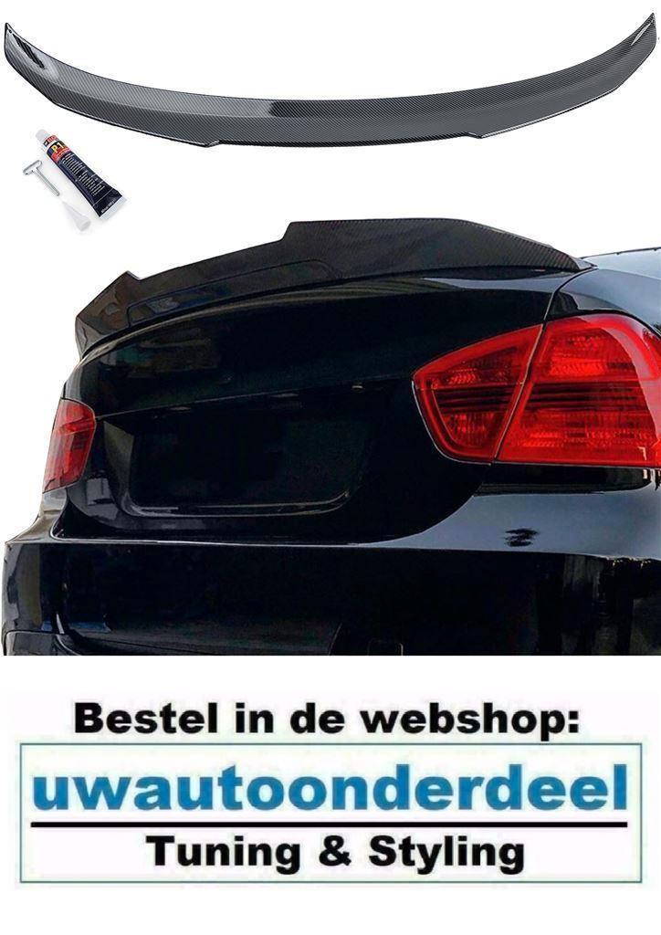 Achterklep Ducktale Spoiler Carbon Look Voor Bmw 3 Serie E90, Auto diversen, Tuning en Styling, Verzenden
