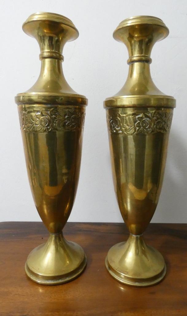 2x Vaas Art Nouveau of Jugendstil [1509], Antiek en Kunst, Antiek | Brons en Koper, Koper, Ophalen of Verzenden