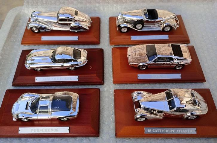 silver cars collection, 6 stuks, Hobby en Vrije tijd, Modelauto's | 1:43, Gebruikt, Auto, Overige merken, Ophalen of Verzenden