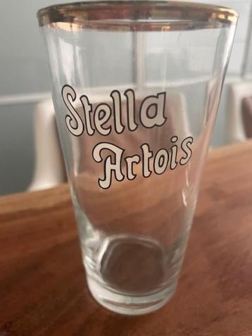 Stella Artois glas gouden rand 25 cl  3stuks