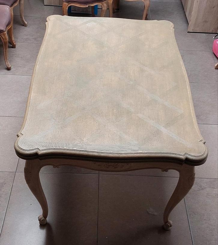 houten tafel + 6 stoelen, Antiek en Kunst, Antiek | Meubels | Tafels, Ophalen
