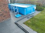 zwembad met volledige installatie op zonne-energie met toebe, Ophalen, Zo goed als nieuw, Rechthoekig