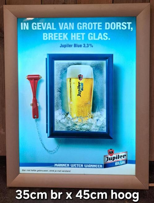 Jubiler blue, lichtreclame., Verzamelen, Biermerken, Nieuw, Reclamebord, Plaat of Schild, Jupiler, Ophalen