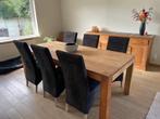 Teak Tafel + 6 stoelen + dressoir, Huis en Inrichting, Complete eetkamers, Ophalen, Gebruikt