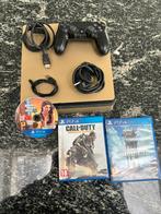 Ps4 slim + 1 manettes + 3 jeux, Ophalen, Zo goed als nieuw, Met 1 controller, Slim