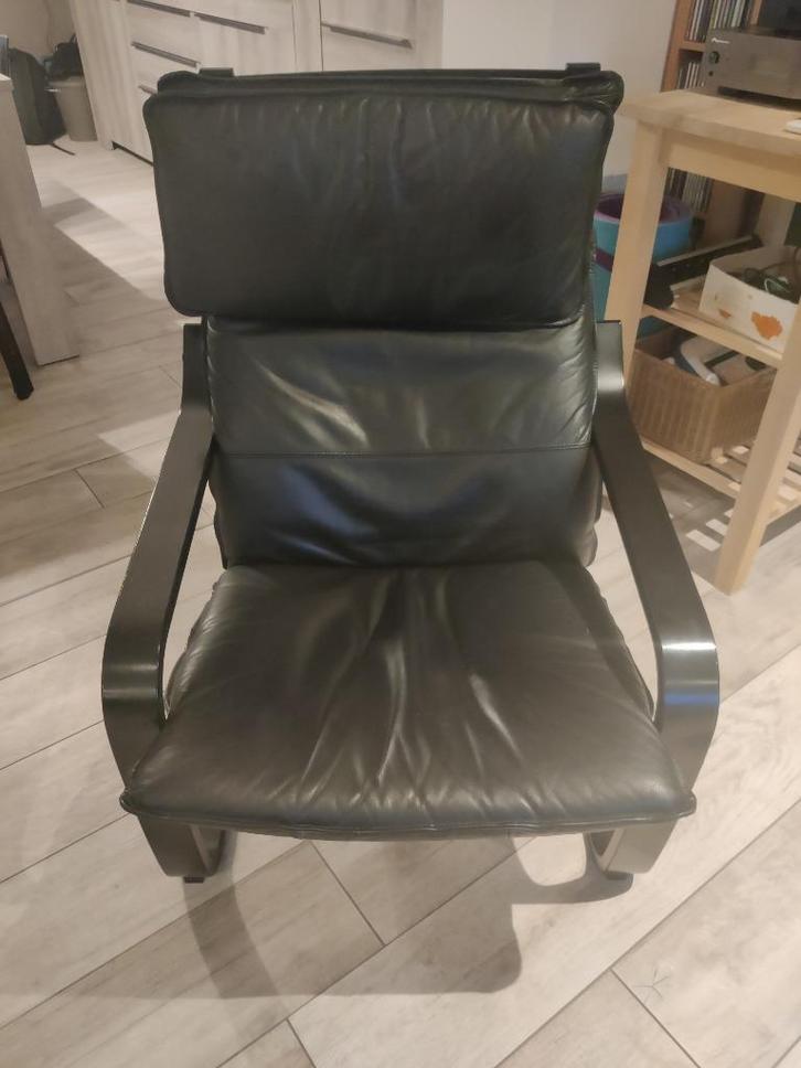 2 zwarte leren relaxzetels, comfort & stijl aan zachte prijs, Huis en Inrichting, Zetels | Zetels en Chaises Longues, Gebruikt