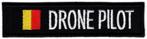 Drone Pilot Belgische vlag stoffen opstrijk patch embleem, Verzenden, Nieuw