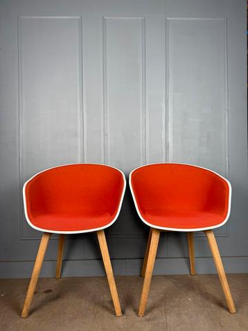 4 HAY About A Chair AAC22 half gestoffeerde design stoelen, Enlèvement ou Envoi, Quatre