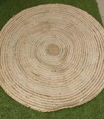 Rond gevlochten jute tapijt 120cm, Huis en Inrichting, Ophalen of Verzenden, Zo goed als nieuw, Rond