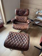 Eames lounge chair en ottoman (replica), Huis en Inrichting, Fauteuils, Ophalen of Verzenden, Zo goed als nieuw