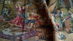 Gobelin - herberg tafereel - 94 x 49 cm, Antiek en Kunst, Antiek | Tapijten, Tafelkleden en Textiel, Ophalen
