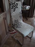6 eetkamer stoelen, Huis en Inrichting, Ophalen, Gebruikt, Modern- chroom, Metaal