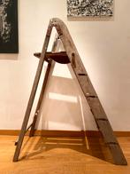 Vintage houten ladder, Ophalen, Gebruikt, Ladder, Opvouwbaar of Inschuifbaar