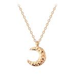 Roségoud verguld zilveren ketting met halve maan bedel, Ophalen of Verzenden, Nieuw, Zilver, Met hanger