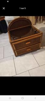 Table de nuit rotin, Huis en Inrichting, Slaapkamer | Nachtkastjes, Ophalen, Overige materialen, Gebruikt, 45 tot 65 cm