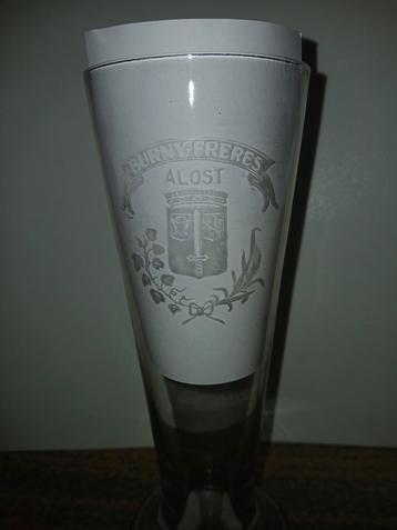 Verre à bière Old Burny-Freres Alost, Enlèvement ou Envoi, Comme neuf, Verre ou Verres, Autres marques