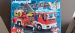 Playmobil brandweerkazerne en brandweerwagen, Kinderen en Baby's, Speelgoed | Playmobil, Ophalen of Verzenden, Gebruikt, Complete set