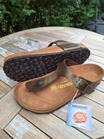 Nieuw Birkenstock slippers, leer, maat 38, oud goud kleur, Kleding | Dames, Schoenen, Ophalen of Verzenden, Nieuw, Slippers