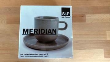 6 Tasses + soucoupe Salt & Pepper Meridan