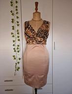 magnifique robe à imprimé léopard taille M, Robe de cocktail, Comme neuf, Beige, Taille 38/40 (M)