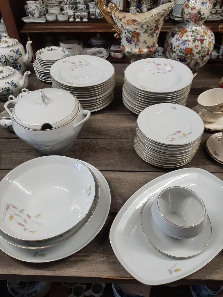 Service à dîner en porcelaine pour 12 personnes, Antiek en Kunst, Antiek | Servies compleet, Ophalen