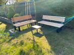 Loungeset op stalen poten, Tuin en Terras, Tuinsets en Loungesets, Ophalen, 4 zitplaatsen, Zo goed als nieuw, Loungeset