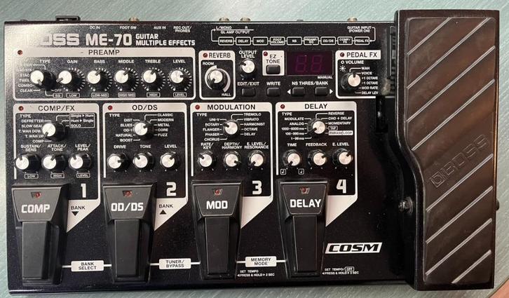 Boss ME-70 Guitar Multiple Effects, Muziek en Instrumenten, Effecten, Gebruikt, Chorus, Delay of Echo, Distortion, Overdrive of Fuzz