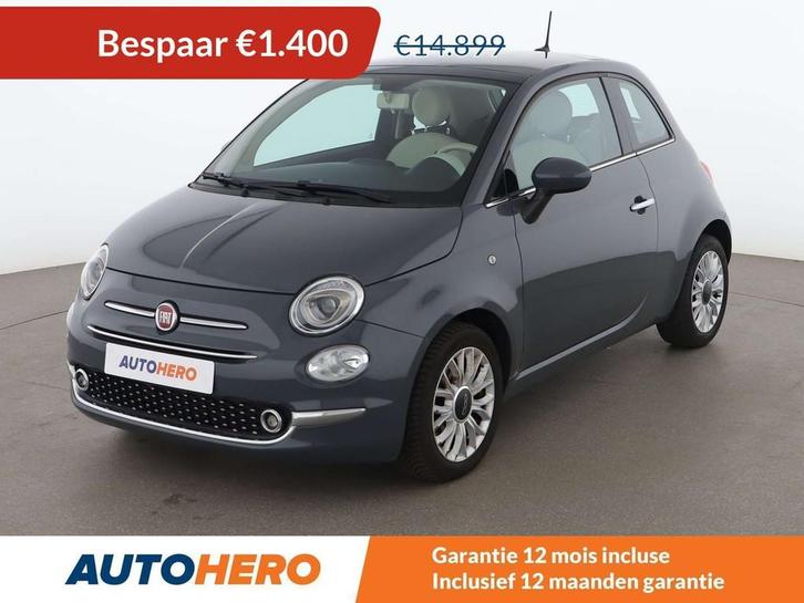 Fiat 500 1.2 Lounge (bj 2019, automaat), Auto's, Fiat, Te koop, ABS, Airbags, Airconditioning, Android Auto, Apple Carplay, Bluetooth