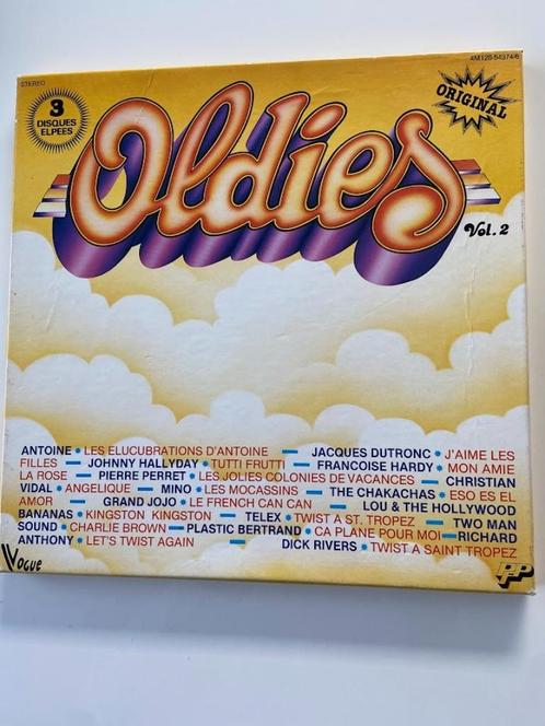 LP BOX - 36 OLDIES met Plastic Bertrand "Ca Plane Pour Moi", Cd's en Dvd's, Vinyl | Pop, Zo goed als nieuw, 1980 tot 2000, 12 inch