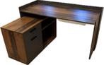 Hoek bureel donkere eik, Huis en Inrichting, Bureaus, Ophalen, Zo goed als nieuw, Bureau