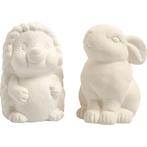 Spaarpotten egel en konijn 10cm - 2 stuk, Verzenden, Nieuw, Knutselwerk