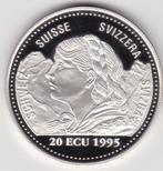 Zwitserland 20 ecu 1995, Ophalen of Verzenden, Overige landen, Losse munt, Zilver