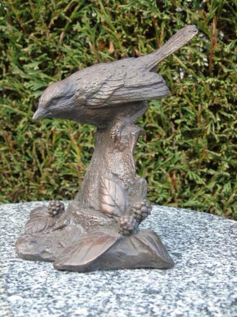 BRONZEN VOGEL OP ROTS, fantastisch!, Antiek en Kunst, Antiek | Brons en Koper, Brons, Ophalen of Verzenden