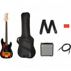 Squier Affinity Series Precision Bass PJ Pack IL 3-Color Sun, Muziek en Instrumenten, Snaarinstrumenten | Gitaren | Bas, Nieuw