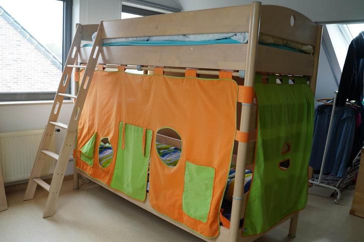 Stapelbed, hoogslaper of 2 eenpersoonsbedden met speelopties, Huis en Inrichting, Slaapkamer | Complete slaapkamers, Gebruikt