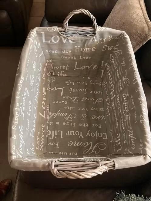 Rieten mand groot model, Maison & Meubles, Accessoires pour la Maison | Plataux & Paniers, Comme neuf, Panier, Enlèvement ou Envoi