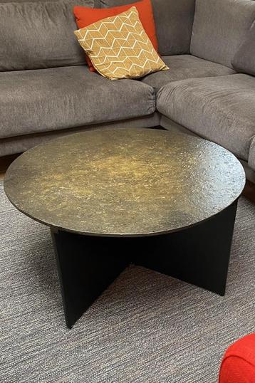 ronde gouden salontafel  80 cm