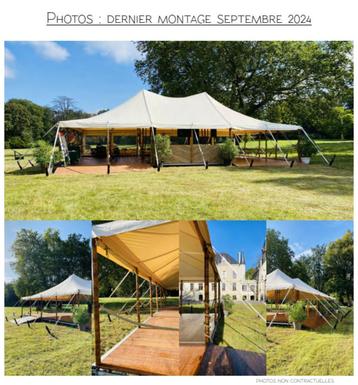 Chapiteau en bambou + planchers évènementiel + accessoires beschikbaar voor biedingen
