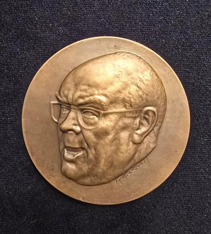 Médaille Cliquet Spaak 1972 bronze Belgique Fonson rare 500x, Timbres & Monnaies, Pièces & Médailles, Bronze, Enlèvement ou Envoi