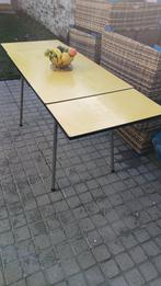 rechthoekige tafel retro jaar 80 Formica voet chroom, Ophalen, Huis en Inrichting