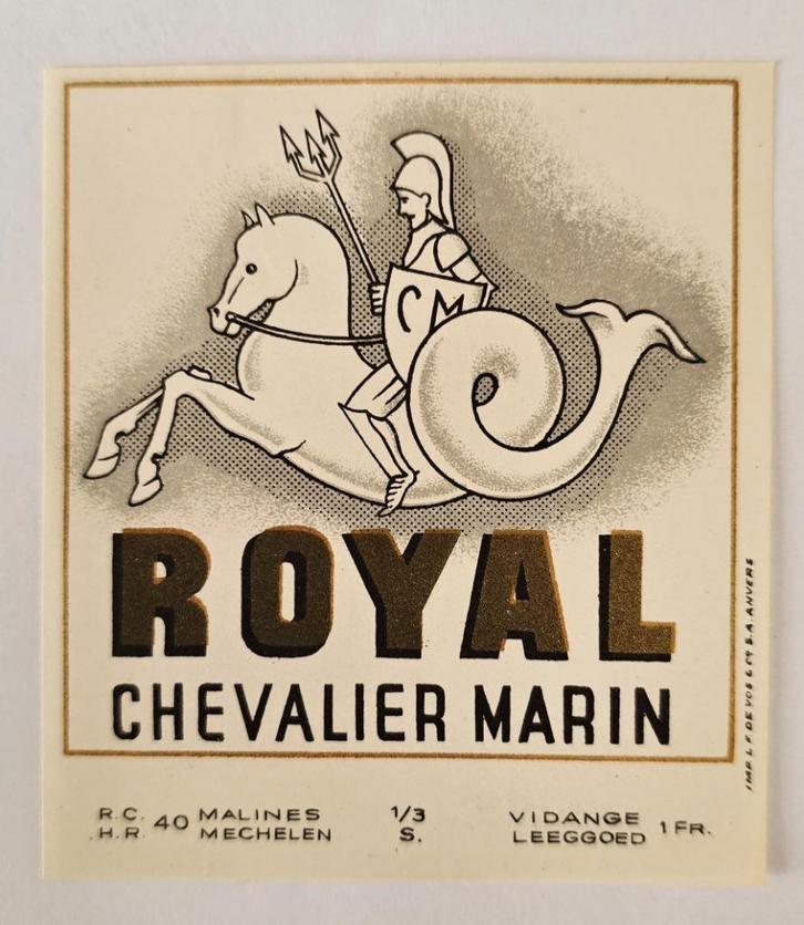 Royal 1/3 Chevalier Marin Etiquette Bière Label 44, Verzamelen, Biermerken, Zo goed als nieuw, Overige typen, Overige merken, Verzenden
